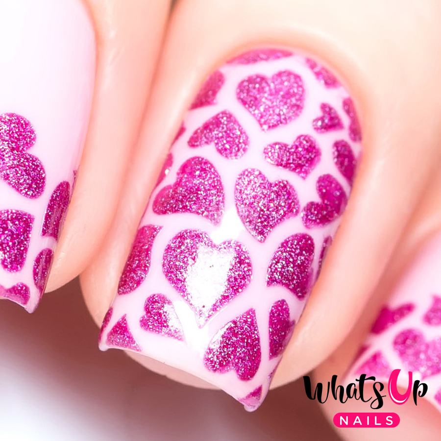 Whats Up Nails Heart stencils for nails, nail stickers, nail art, nail vinyls