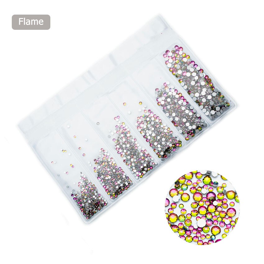 1440PCS Multi-size Nail Art Rhinestones Crystals Nails Design Decorations Gems