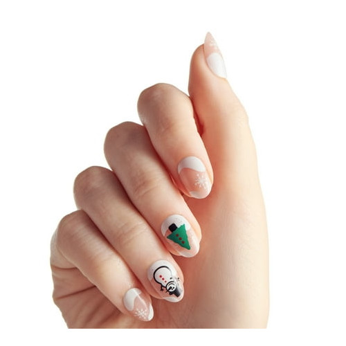 KISS Voguish Fantasy Press on Nails, Bring Me Love, White, Short Almond, 28 Ct