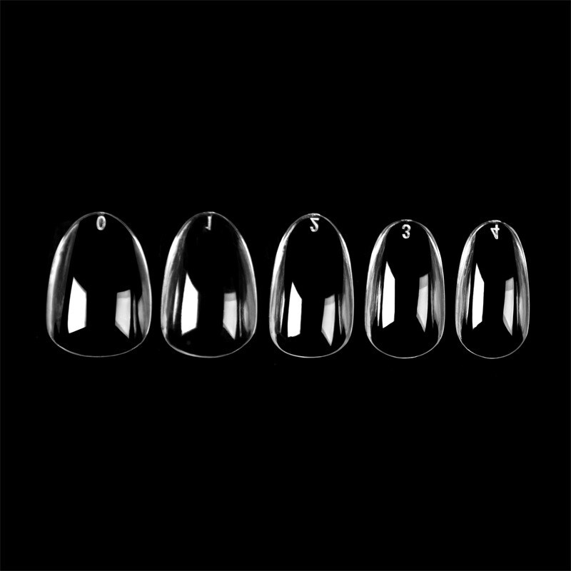 240pcs Full Coverage Sculpted Short Almond Soft Gel Press On False Nail Art Tips