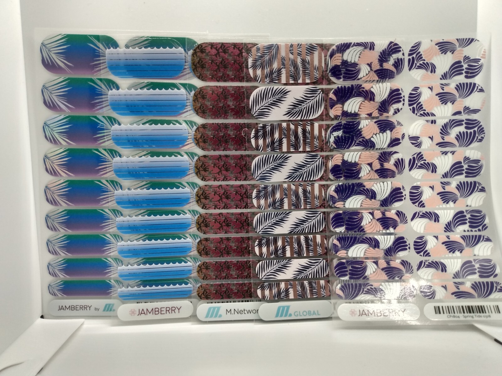 Jamberry Nail Wraps Full Sheets – Tropical Ocean Sea Vacation Lot of 5