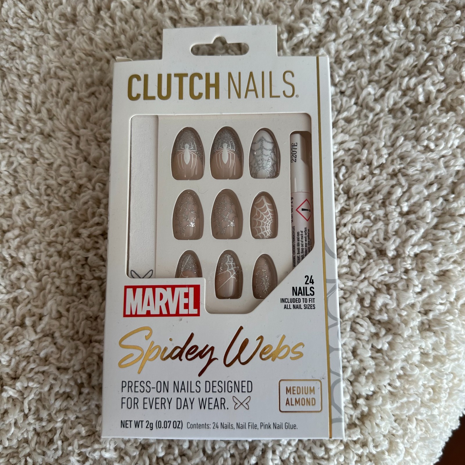 Clutch Nails x Marvel – Capt American Spiderman Iron Man Press-on Nails – 3-SET