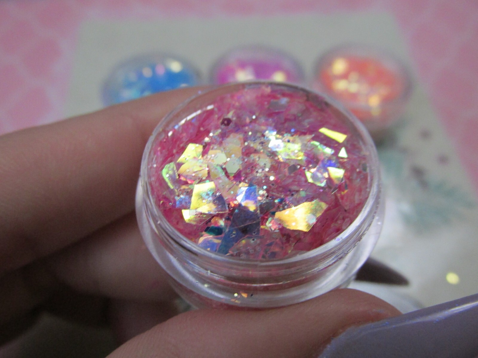 Glitter Flakes Crushed Jewels nail art set
