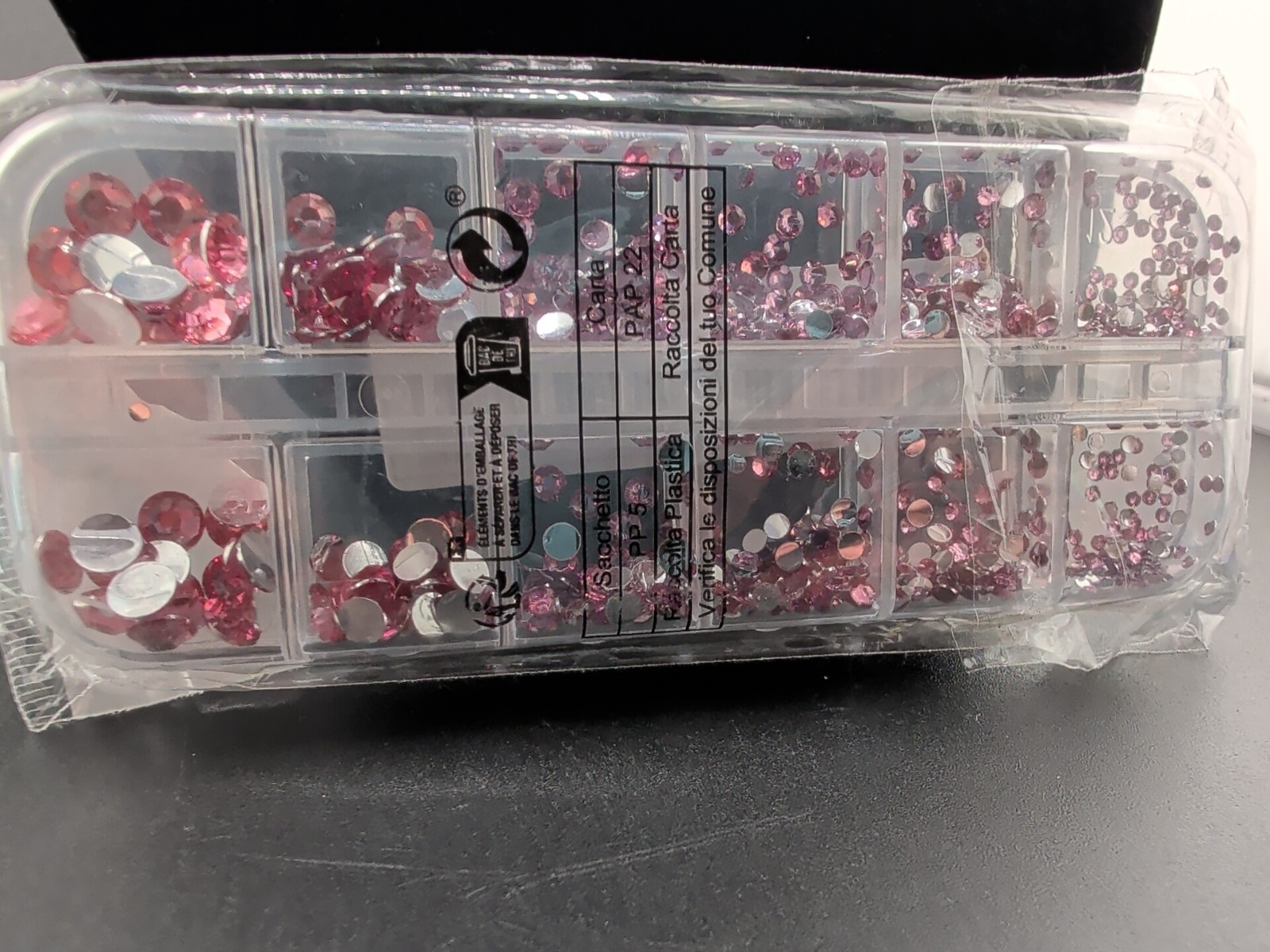 810 Pieces Multi Shapes Nail Rhinestones 60 Multi Shapes Big Gems + 750