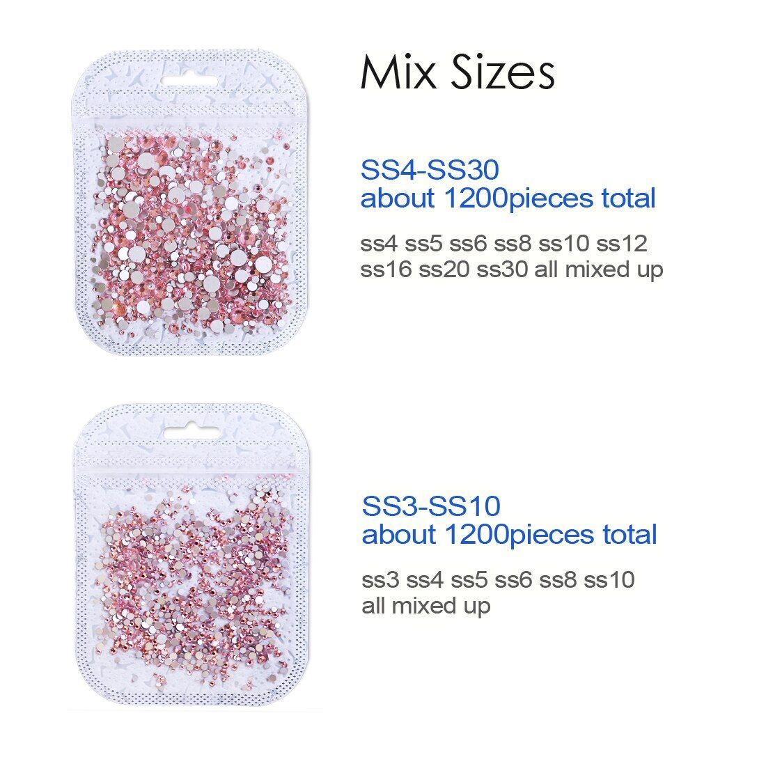 Flat Back Non Hot Fix Rhinestone Crystal Strass – DIY Nail Art Garment Decor NEW