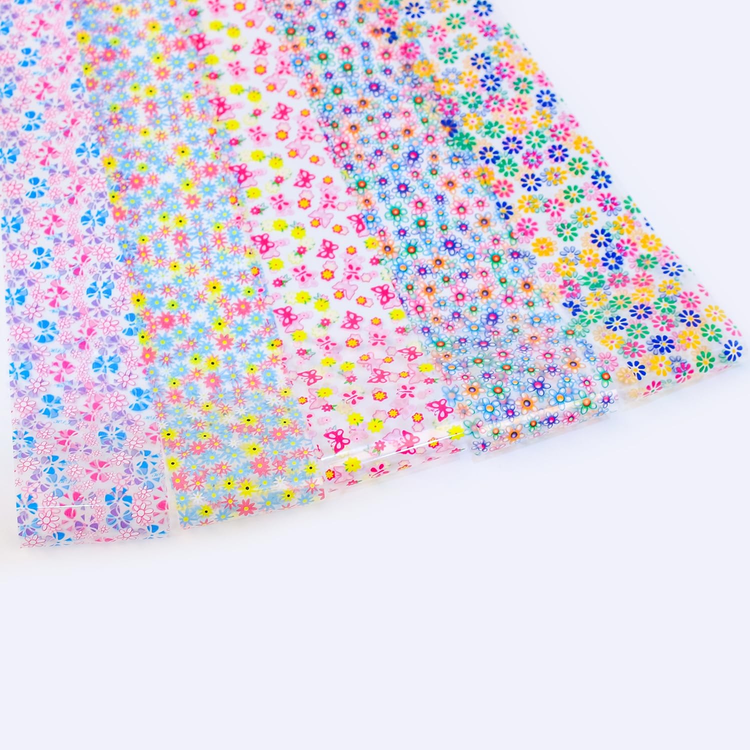 DANNEASY 10 Roll Flower Nail Foil Transfer Holographic Foils Paper Sheets Dai…