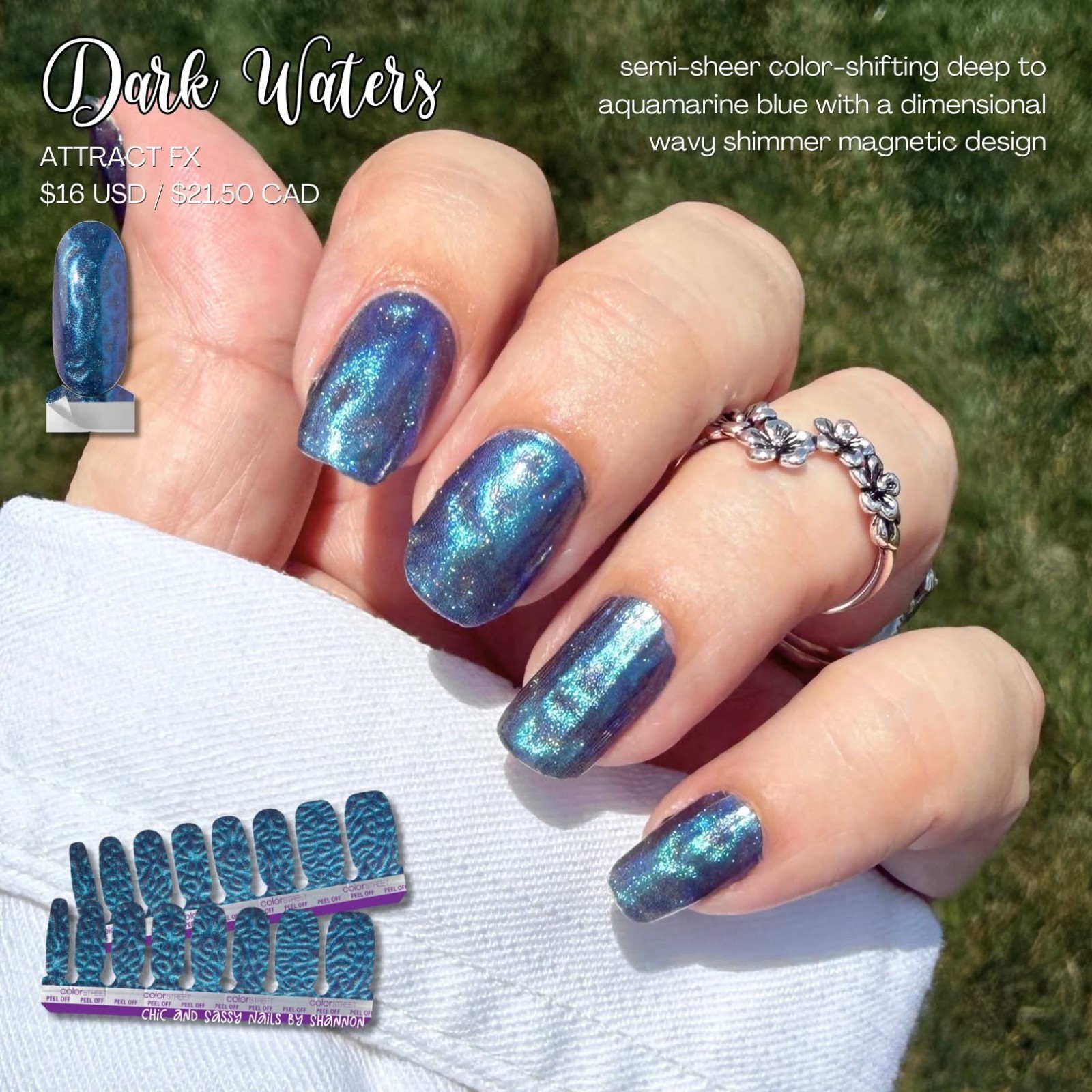 💅Color Street Dark Waters Lmtd Edtn Shifting Tides *Free Shipping* Offers***💅