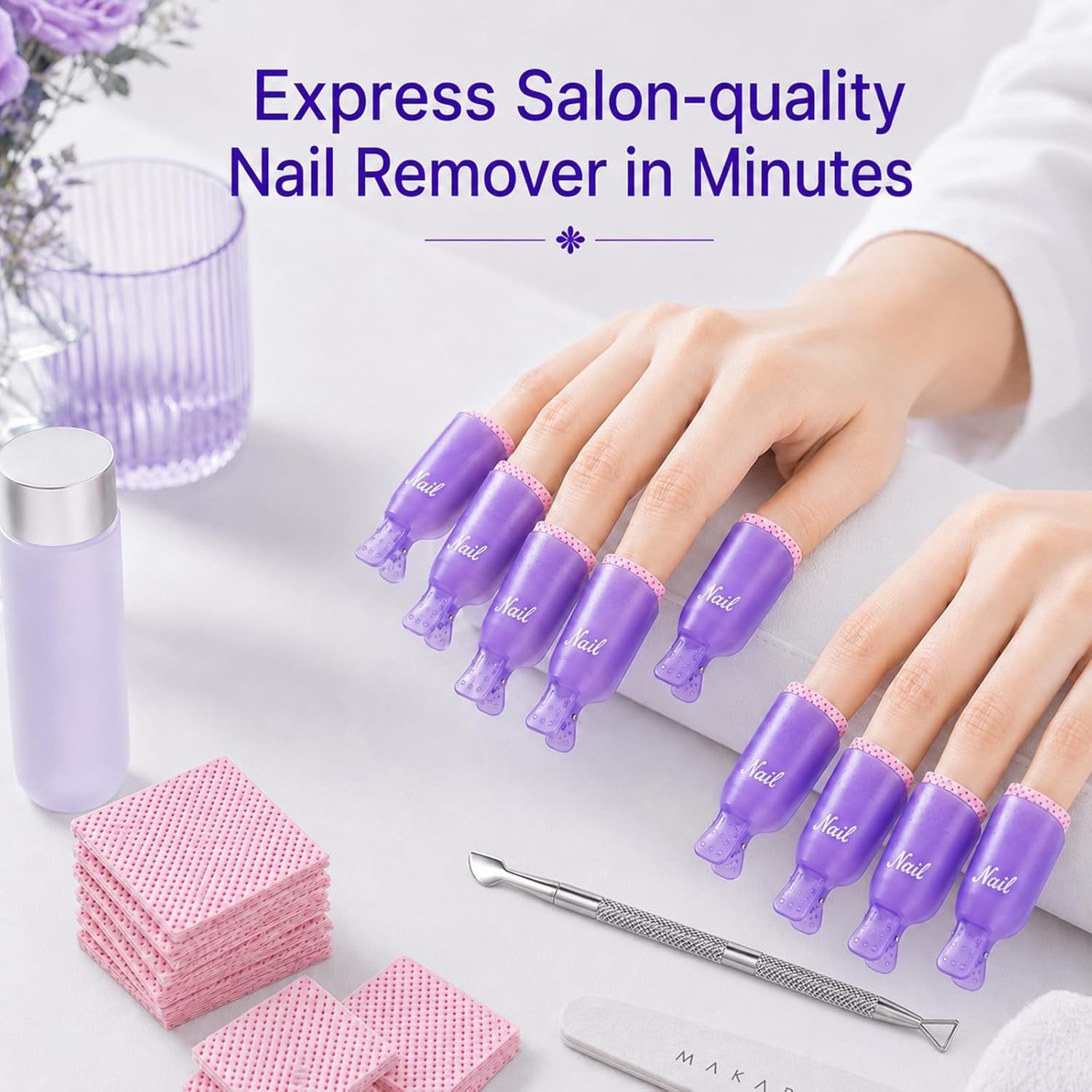 Nail Polish Remover Clips Kit, 20PCS Reusable Nail Soak Off Clips for Fingers…