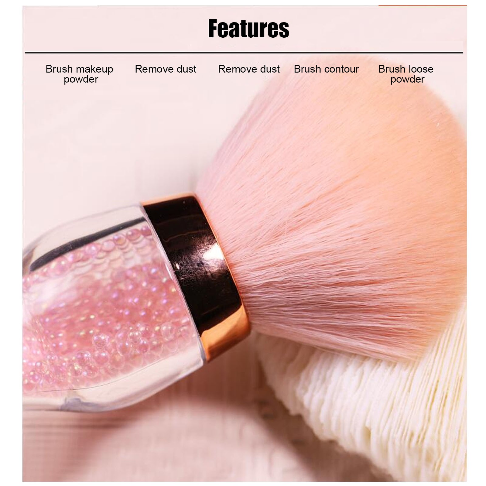Loose Powder Brush Large Fluffy For Beauty And Makeup Professionals 14.5cm