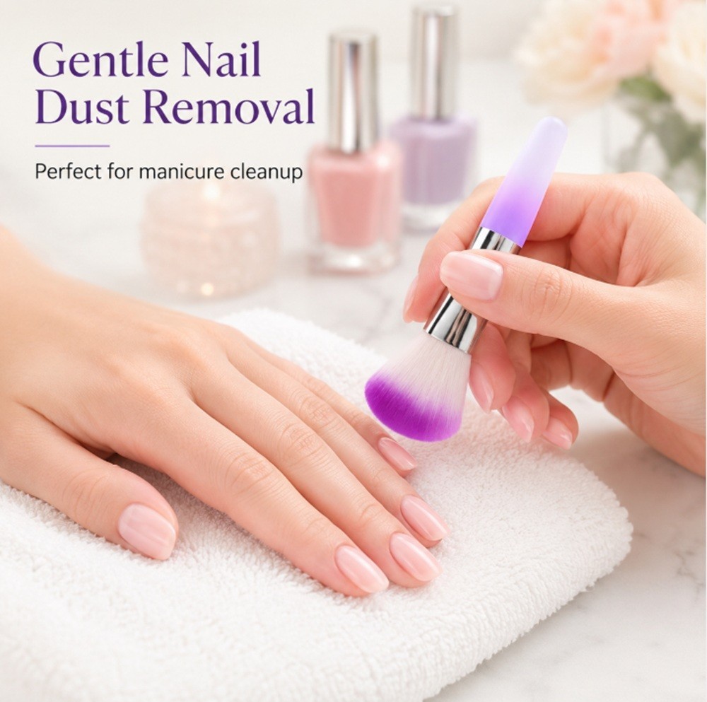 Nail Dust Brush Set – Acrylic & UV Gel Powder Art Remover, Cleaner Brushes