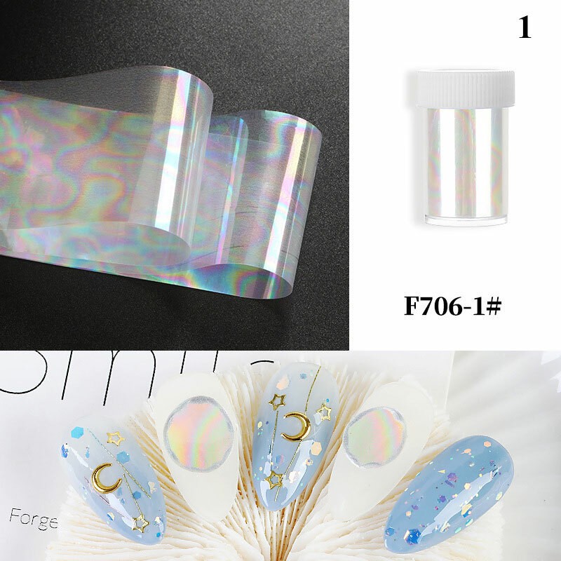 Candy Marble Nail Foils Glitter Foil Nail Art Transfer Stickers Decals Tips DIY✔