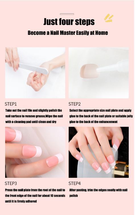 24 Pcs Long,Medium and Short Detachable False Nails (Different Styles Available)