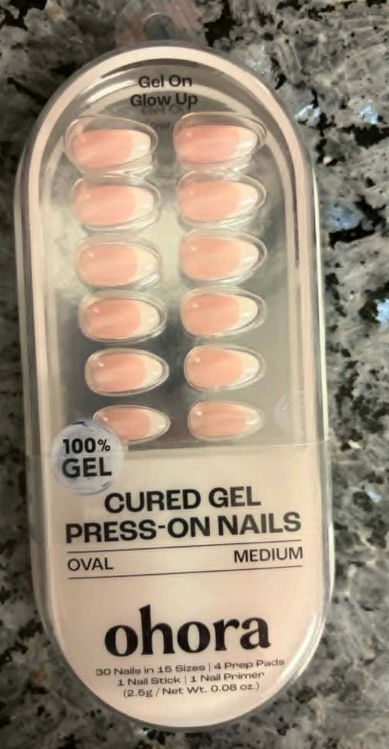 Ohora Gel On Glow Up Cured Gel Press-On Nails 100% Gel Medium You Pick NIB