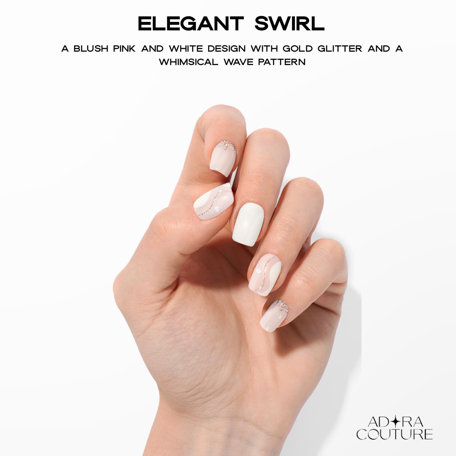 Semi Cured Gel Nail Strips with 30 Pieces – UV Gel Stickers, Manicure Kit, Ea…