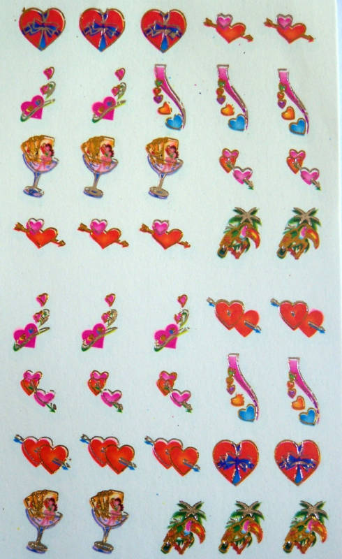 Nail Art, Water Decals 40 per sheet Parrot in palm tree