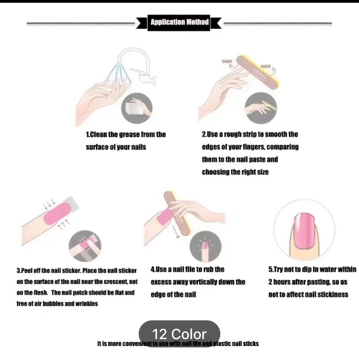 5 Tradition High Quality Nail Wraps, Nail Stickers