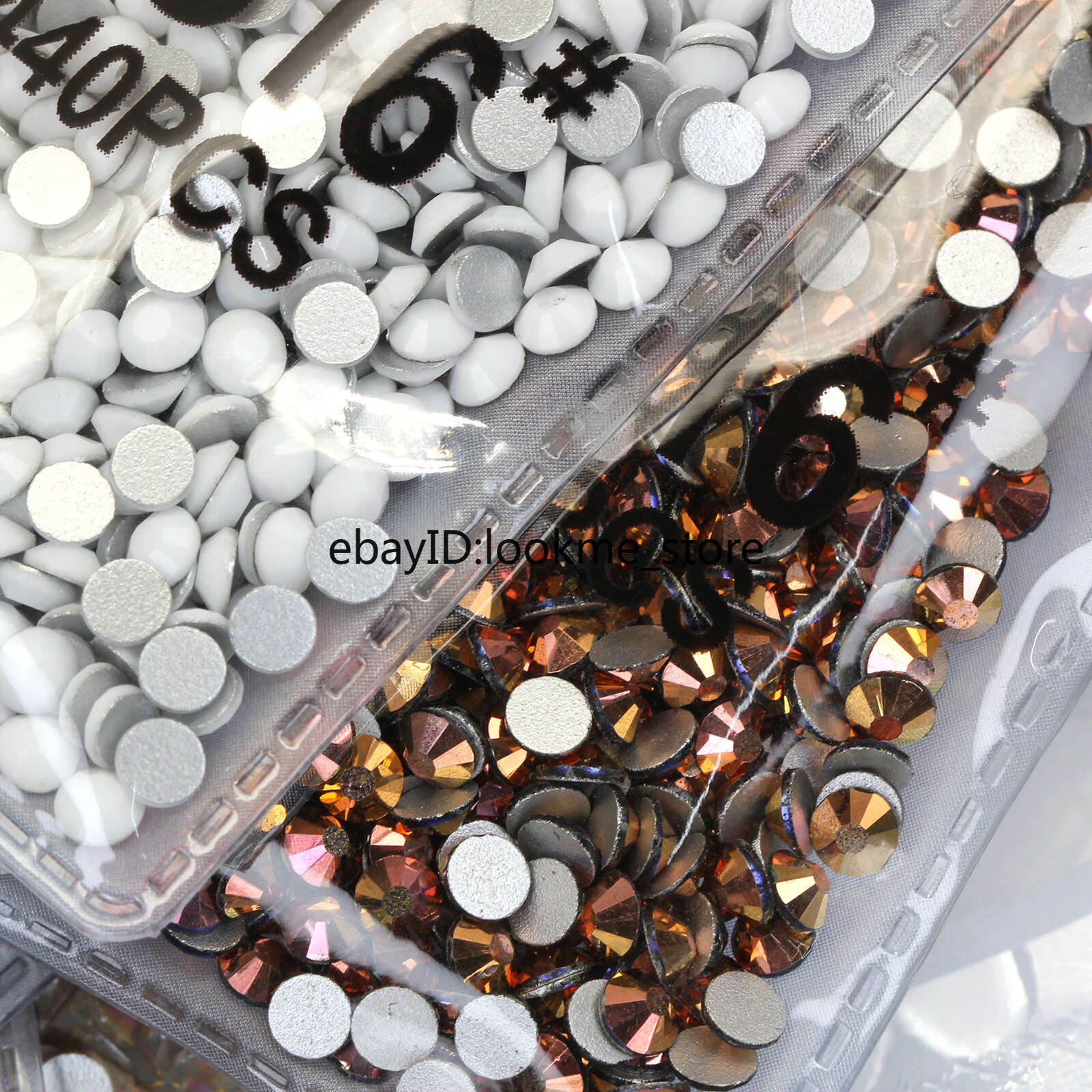 1440pcs 4mm (ss16) Crystal Glass Rhinestones Flatback Gems Nail Art Crafts Decor