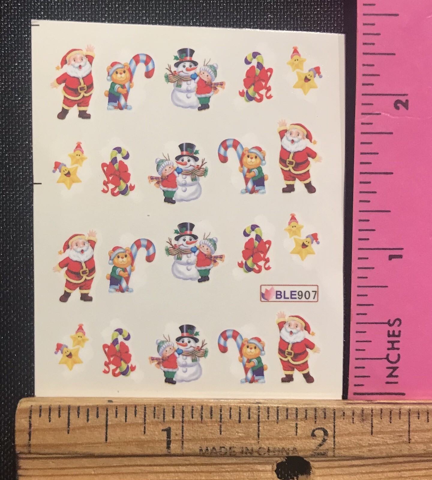LOT of 2 SHEETS random HOLIDAY Christmas santa Waterslide Water Decal stickers