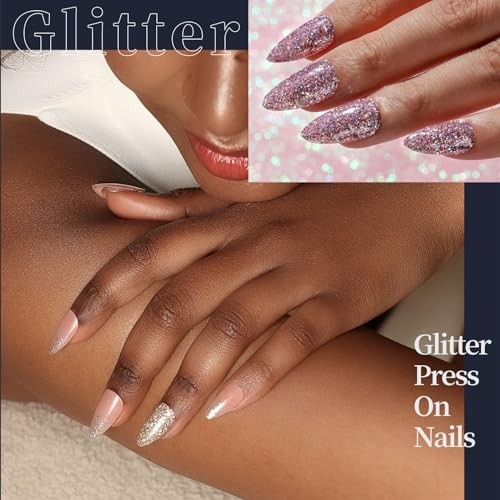 Press on Nails, 24 Colors 576PCS matte/glossy/glitter/french almond nails