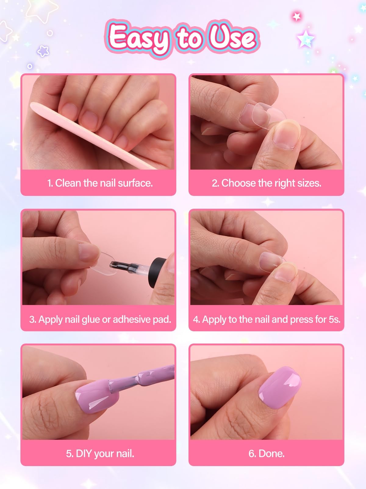 360 Pcs Kid False Nail Tips, Short Kids Clear False Nails