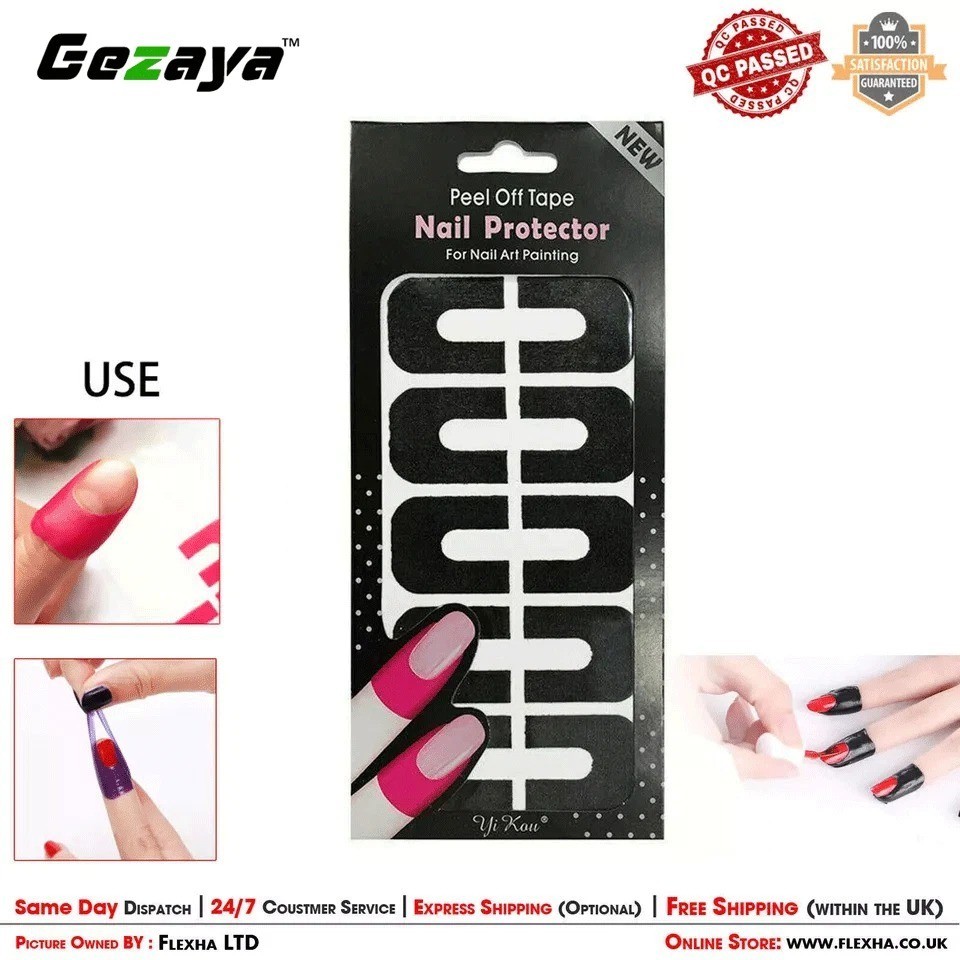 Nail Protector Peel Off Fingers Tape for Polish Skin Care Guard U-Shaped Sticker