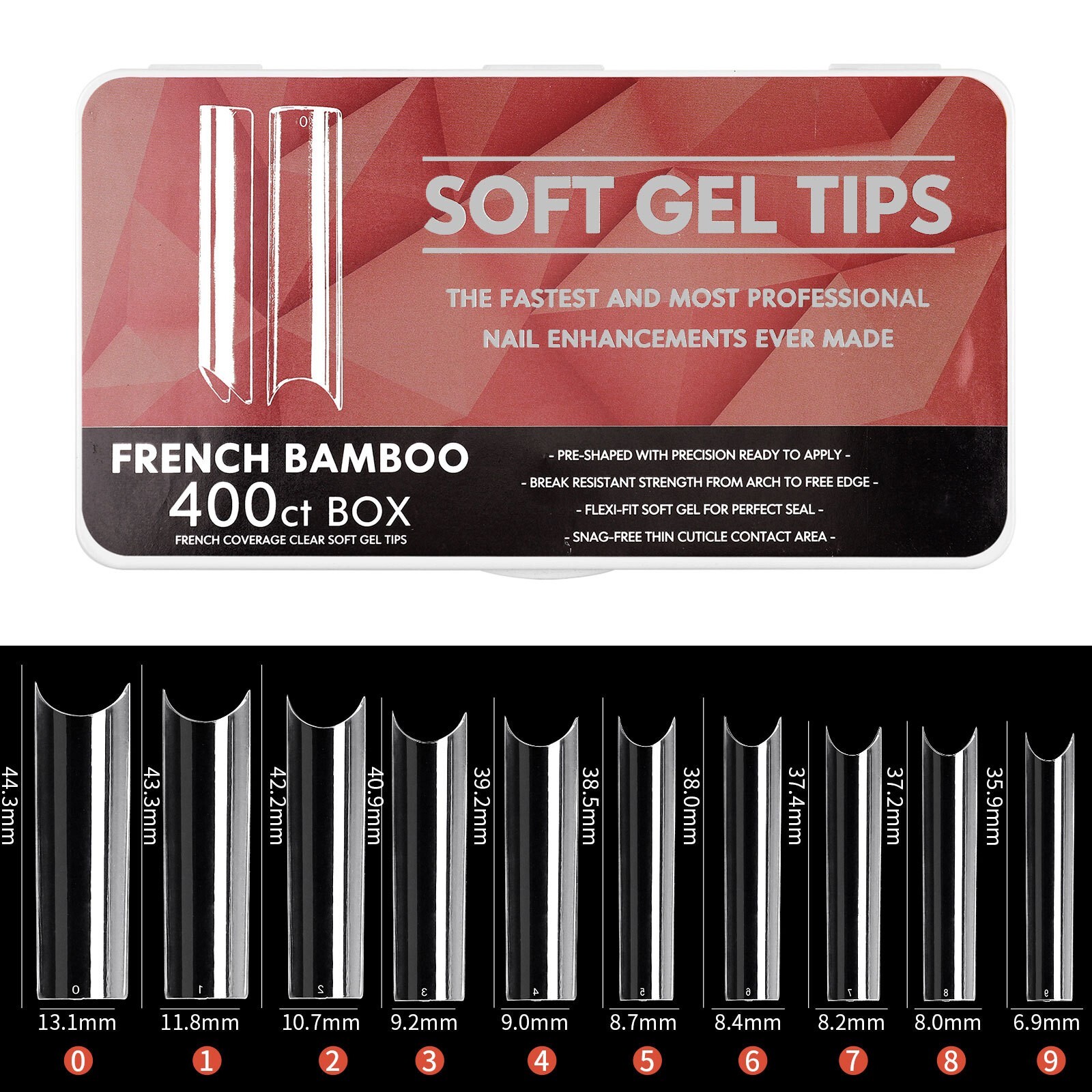 550Pcs/Box Coffin Nail Art Tips Stiletto Almond Ballerina Shape Fake False Nails