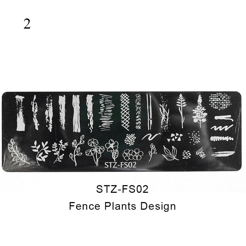Reusable Nail Art Stamping Plates Flower Nail Stencils Template Gels Polish DIY⊥