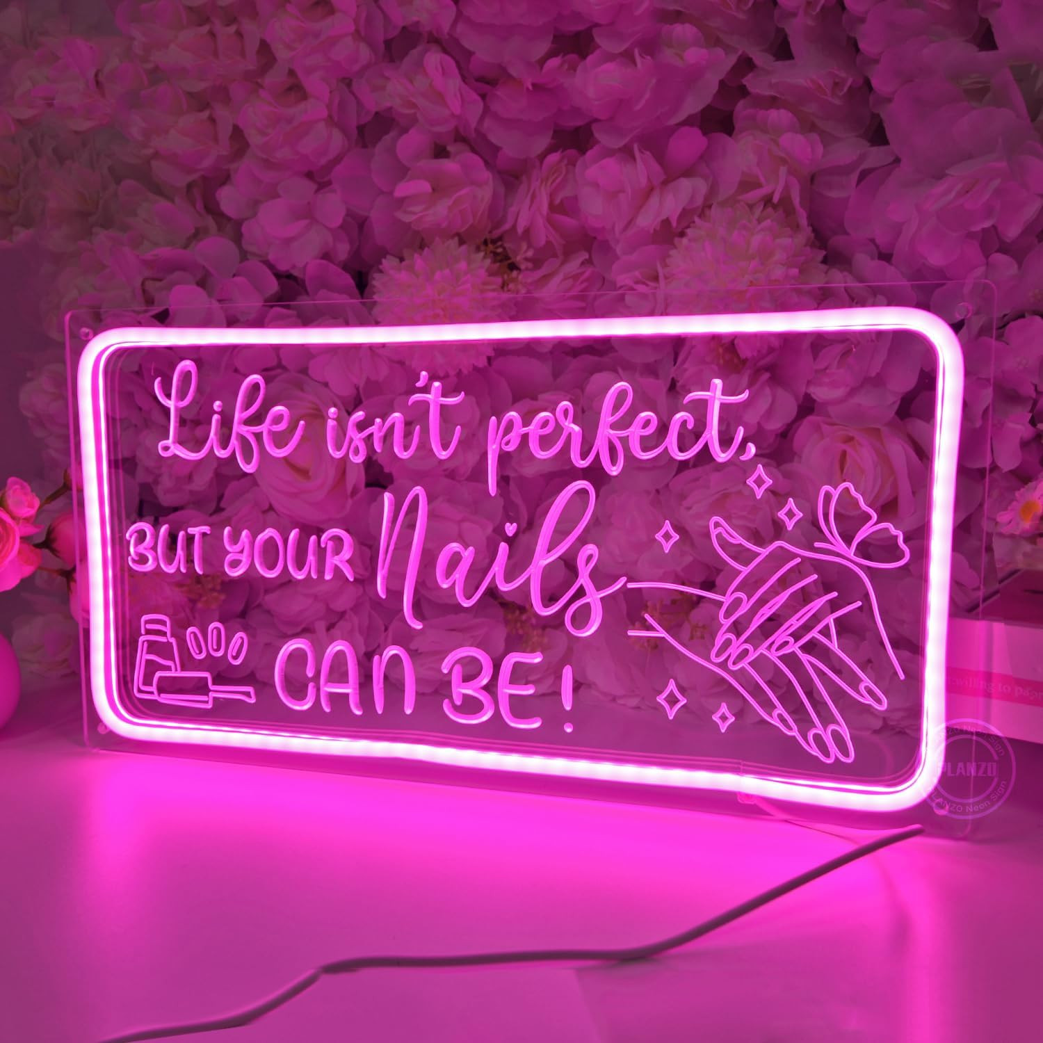 NAILS Neon Sign Nails Tech Spa Salon Studio Beauty Business Stores Logo Barber S