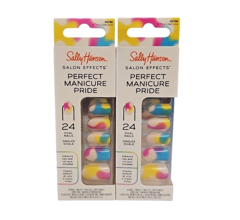 2 Pack Sally Hansen Perfect Manicure Pride Press on Nail A Thing Called Love