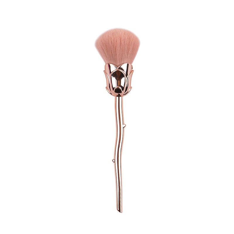 Plastic Handle Nail Dust Clean Cleaning Brush Rose Makeup Brush Manicure Tool