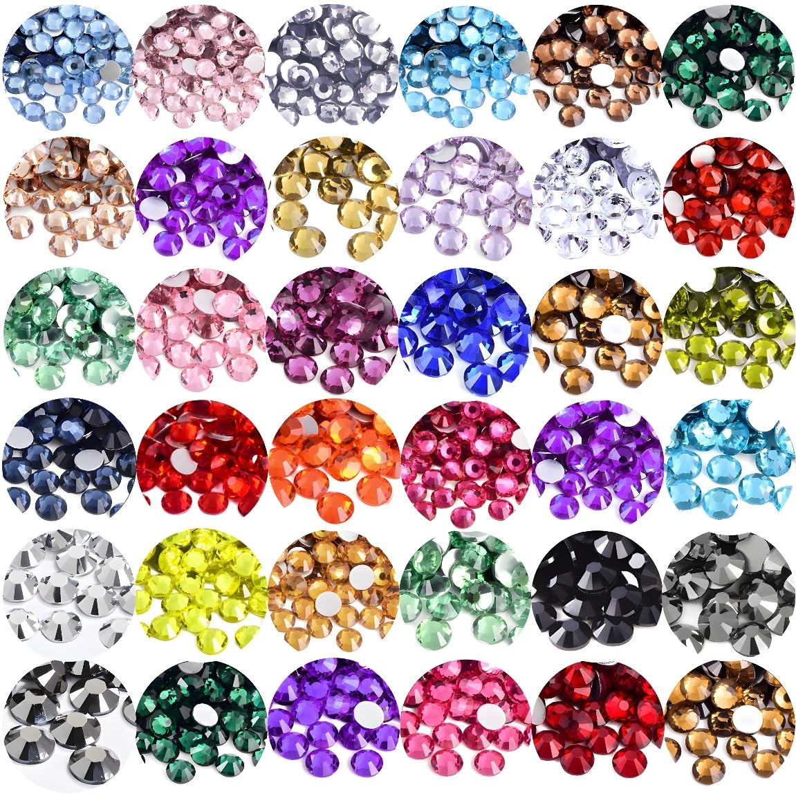 Flatback Rhinestones round Gems for Nails Art and Crafts 4000Pcs SS6 2Mm Glitter
