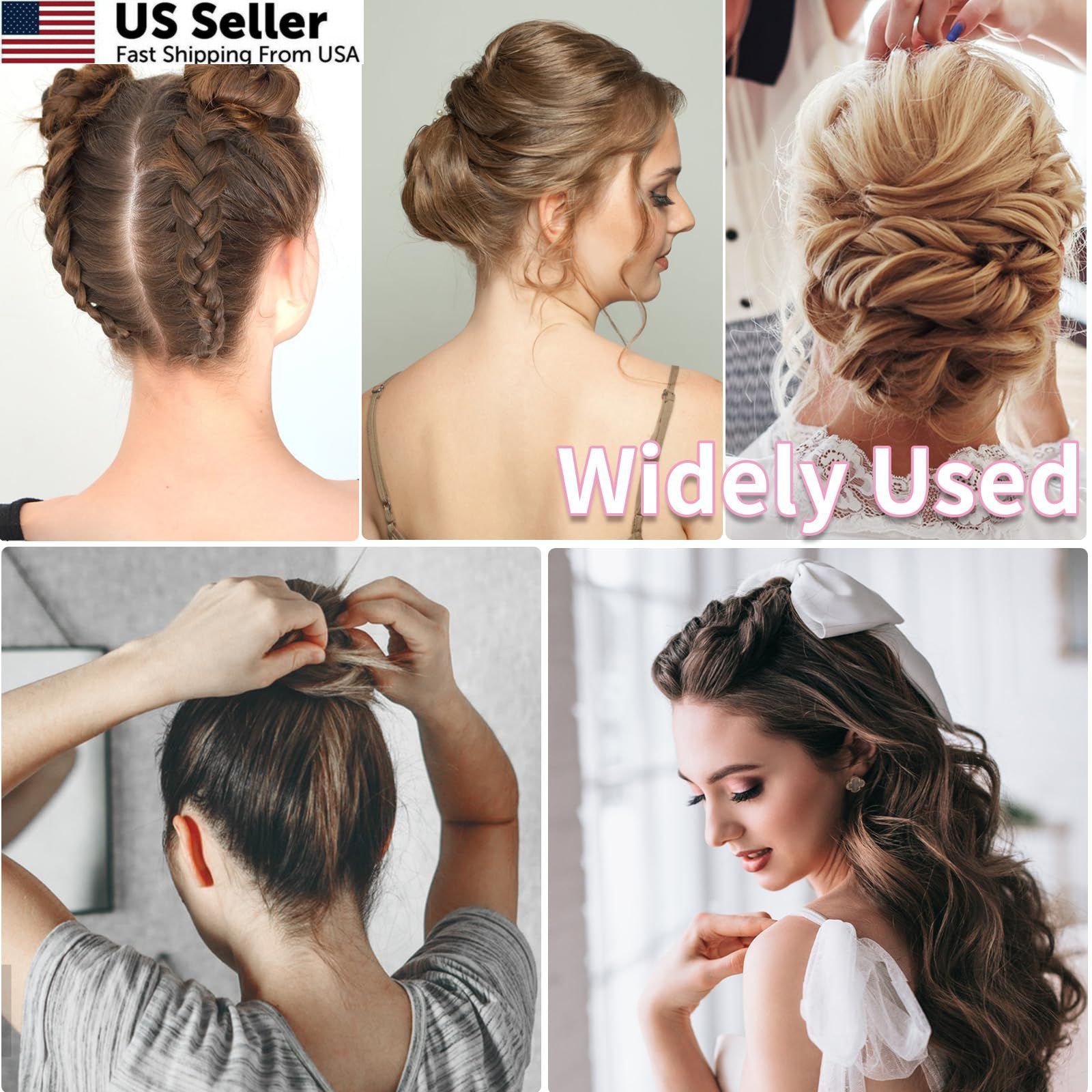 U Shaped Hair Pins, 100PCS 2.4inch Bun Pins 100 Count (Pack of 1), Brown