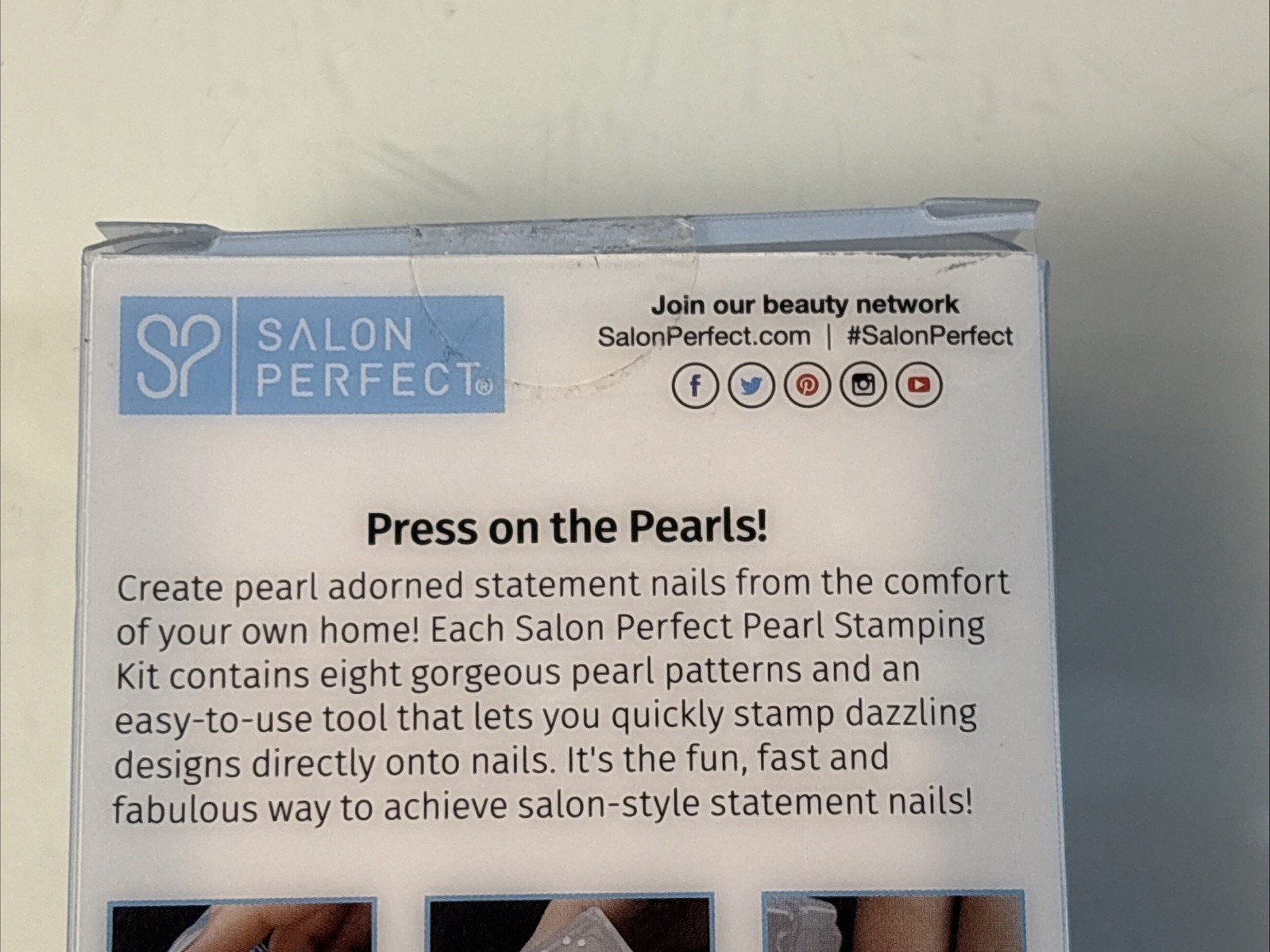 Salon Perfect Pearl Stamping Kit Blue White Sparkle Nail Art Tool set of 2