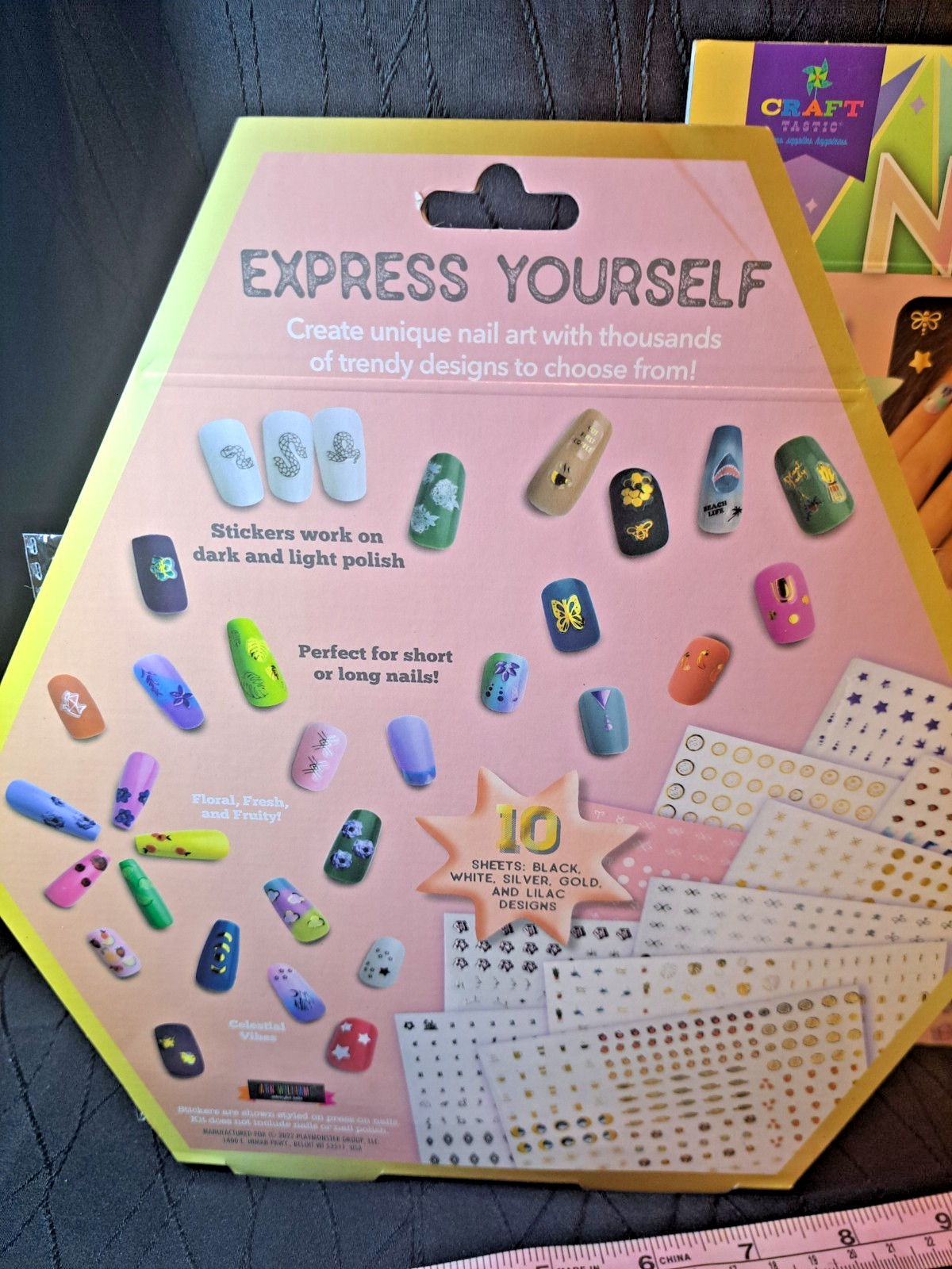 NEW LOT OF 2 NAIL STICKERS DECALS 5900 NIB ASSORTMENT-HEART-FLOWER-STAR-MOON