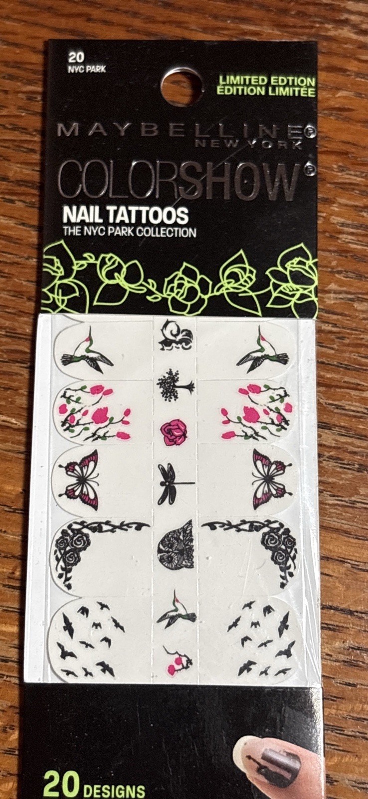 Maybelline Color Show Nail Stickers/Tattoos #20 NYC Park* Limited Edition