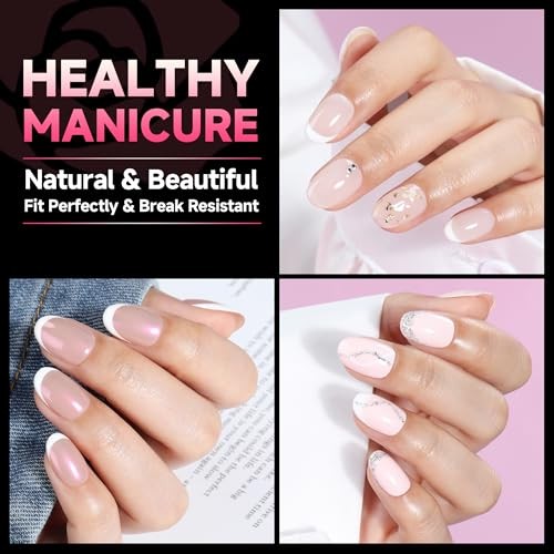 Oval Round Nail Tips Pre-shaped Half Matte 120pcs Short Oval A-Short Oval