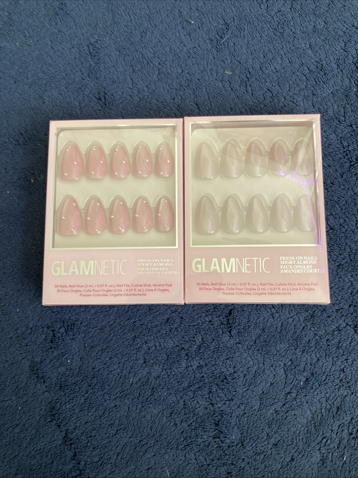 Glamnetic Press-On Nails Short Almond 2 Sets In Box New Sealed Easy To Use