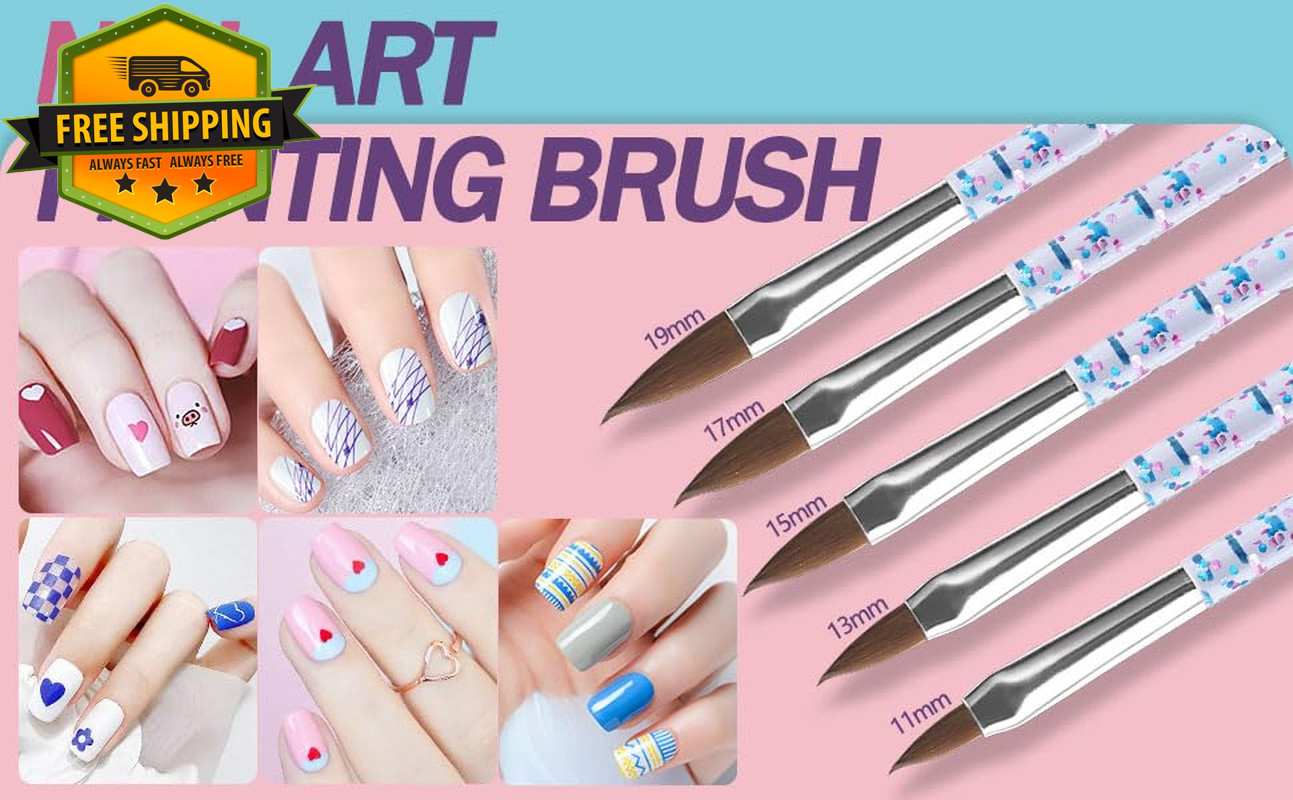 35PCS Nail Art Brush Set Dotting Tools Striping Pens Dust Brush For DIY Design
