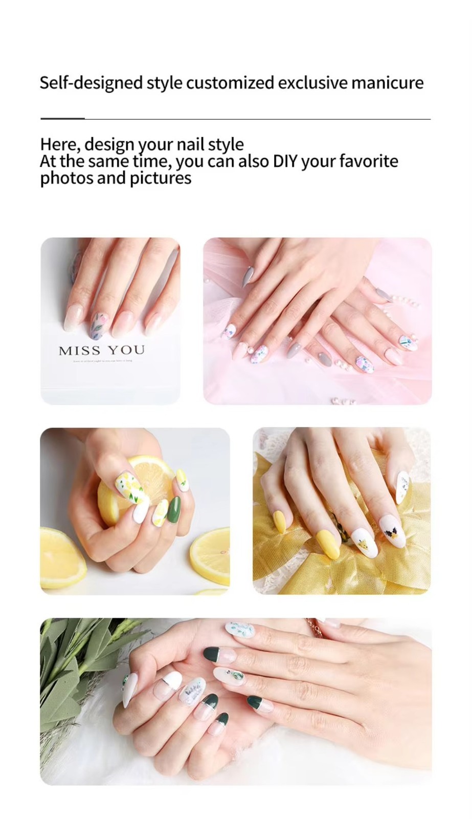 Digital Auto Nail Printer for 3D Art Painting, Portable Fingernail Printer