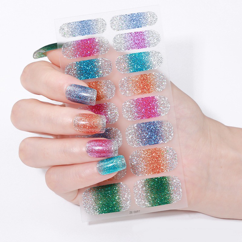 Full Size Nail Wraps Stickers Polish Look Art Flower/Sky/Love Gift Fun Nails USA