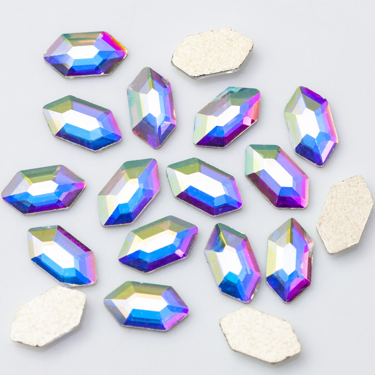 2585 Strass Nail Art Rhinestones Mini Hexagon Colorful Stones Non Hotfix Crystal
