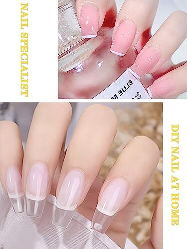 200 PCS Nail Forms for Acrylic Nails, Rectangle Acrylic Nail 200 Rectangle