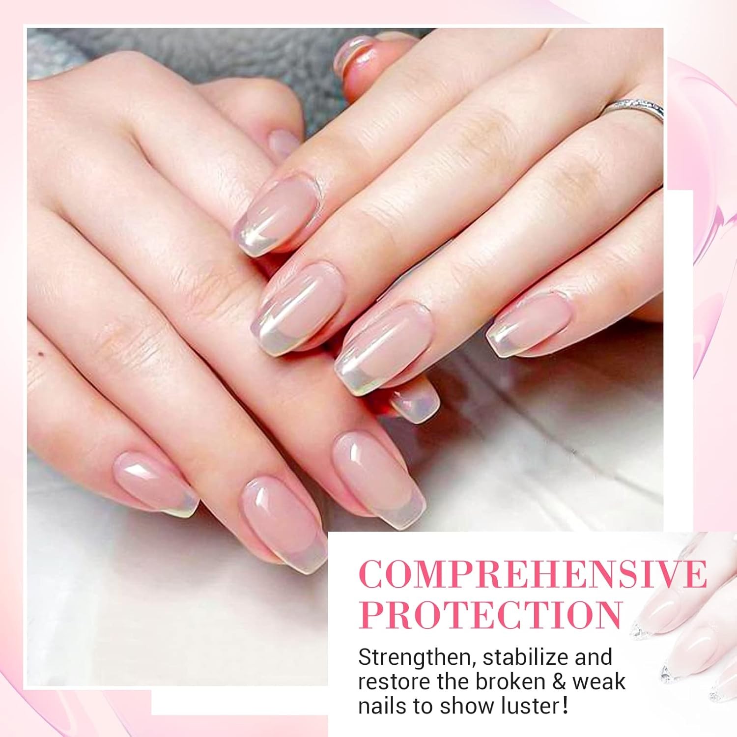 AZUREBEAUTY Nail Repair Kit Transparent Crystal for Broken Cracked Clear