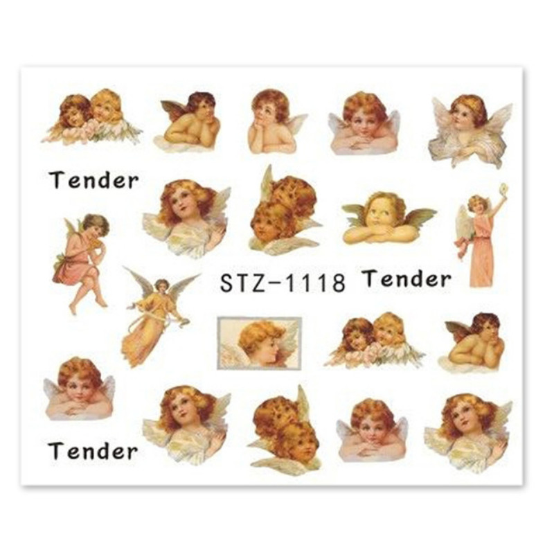 8 Sheets Nail Art Stickers Water Transfer Decals Mary Angel Christian Jesus NS19