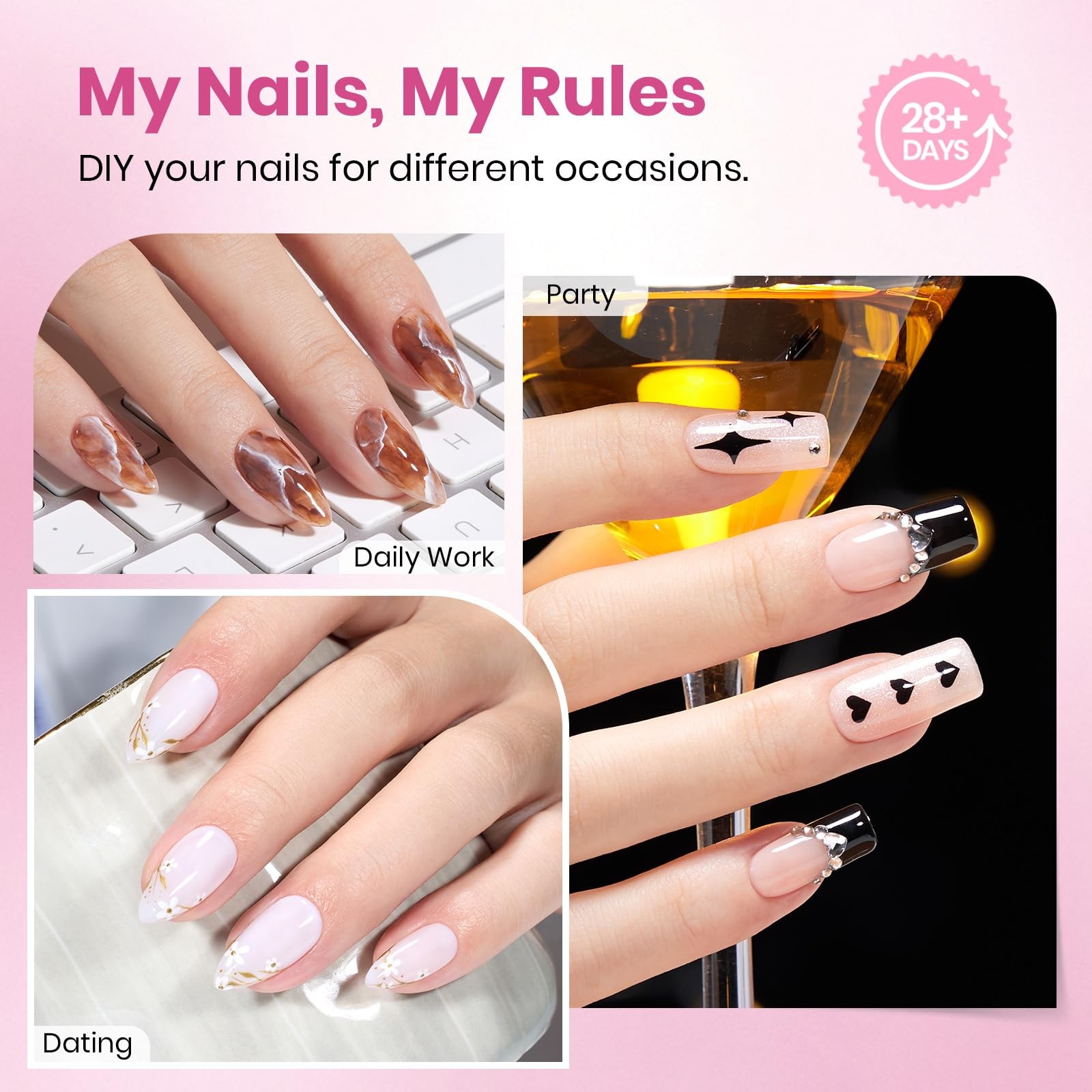 Beetles Gel Nail Tips Flat-X – Almond Square 1 Count(Pack of 1), Transparent
