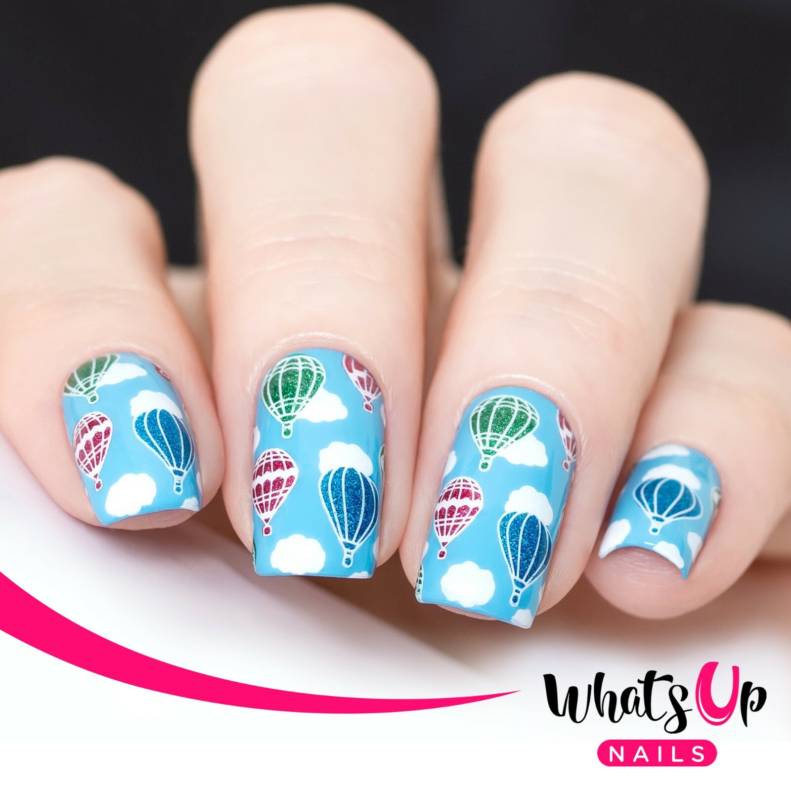 B042 Head in the Clouds Stamping Plate For Stamped Nail Art Design