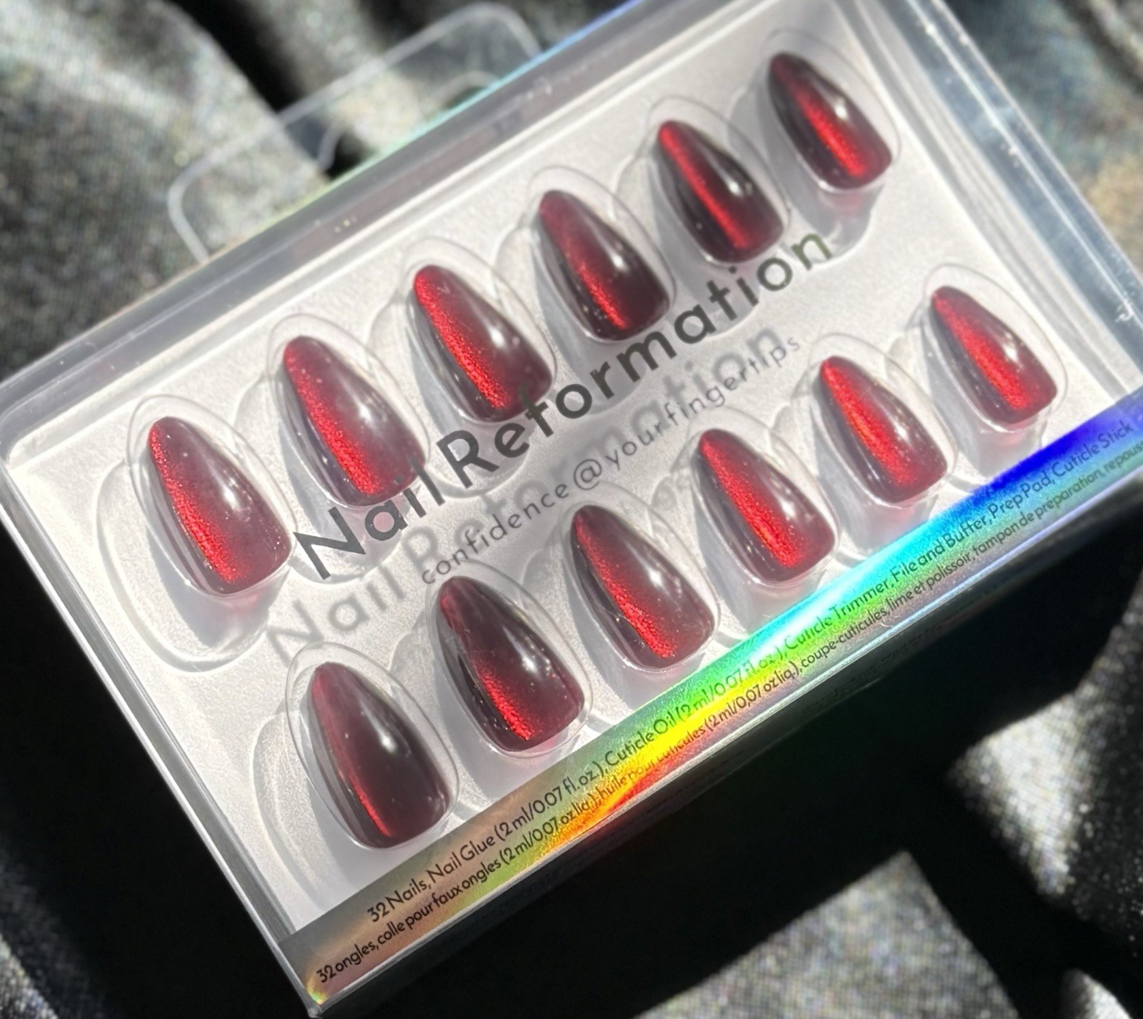 Salon Quality Nail Reformation Red Press On Nail Set Of 32~Includes Free Gifts❣️