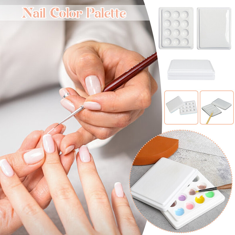 Nail Art Color Palette Dustproof Watercolor Paint Palette Manicure Accessories