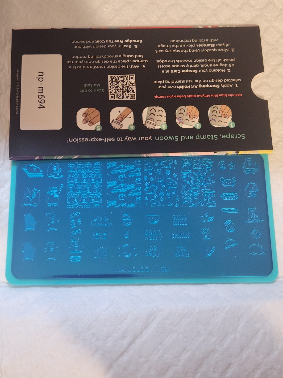 Maniology M694 Capy Chill Nail Stamping Plate – New with Sleeve Capybara
