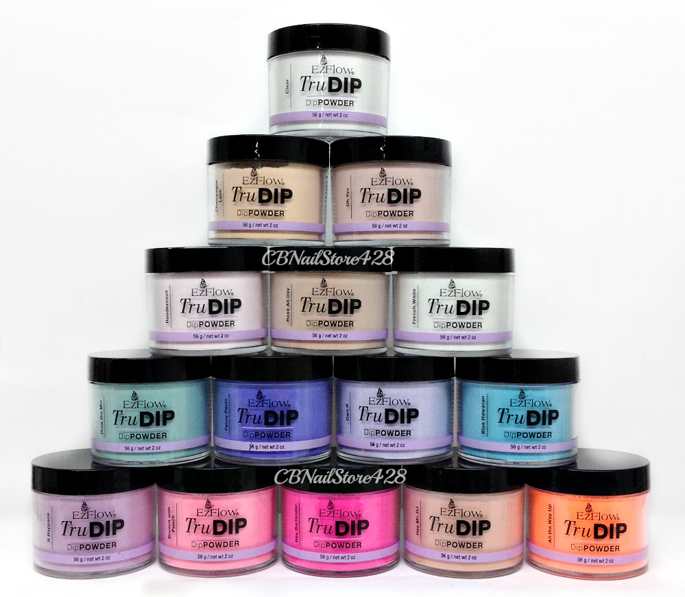 EzFlow TruDIP Colored Acrylic Dip Powder 2oz/56g SERIES 1 – Pick Your Color